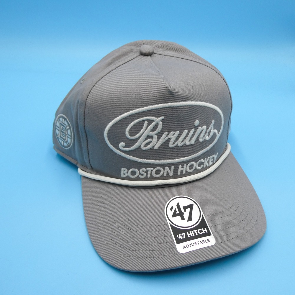 '47 Hat Mens One Size 47 Hitch Boston Bruins Grey Rope Snapback Cotton‎ Cap